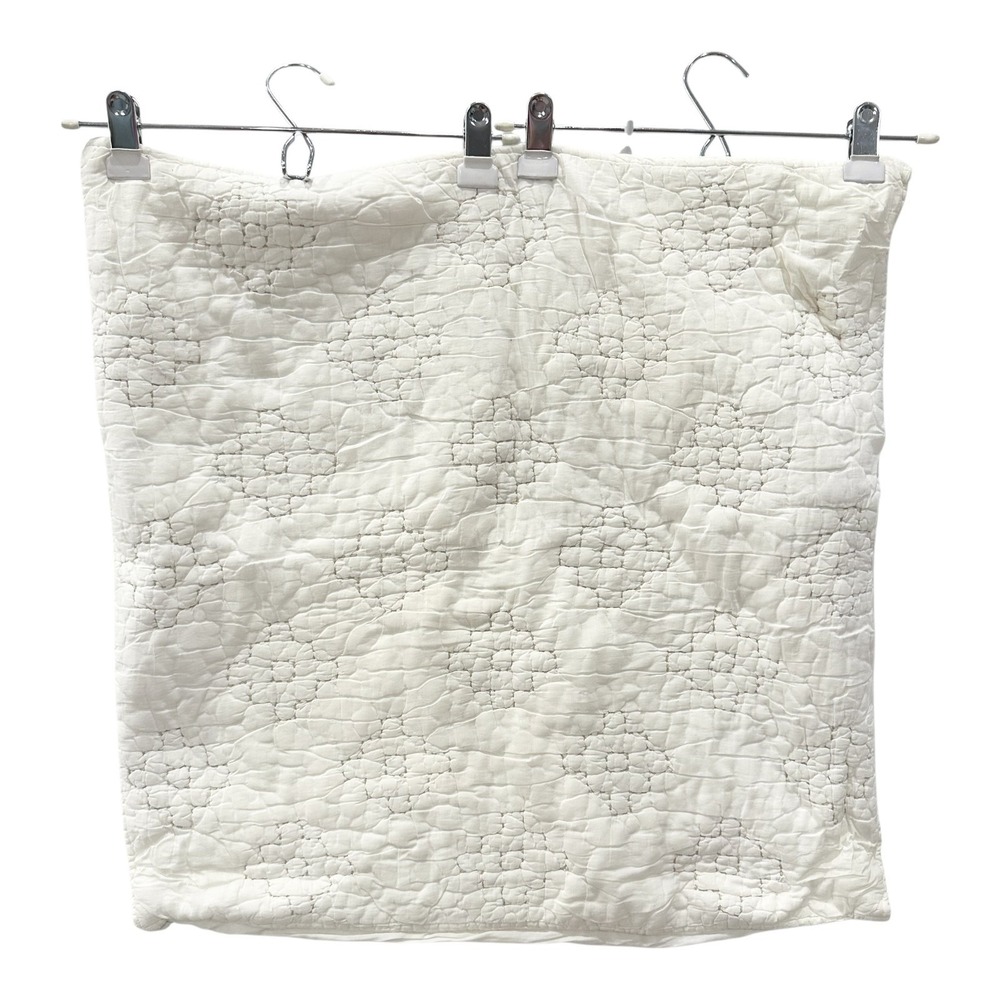 West Elm Quilted Diamonds 26x26 Pillow Cover White Sham